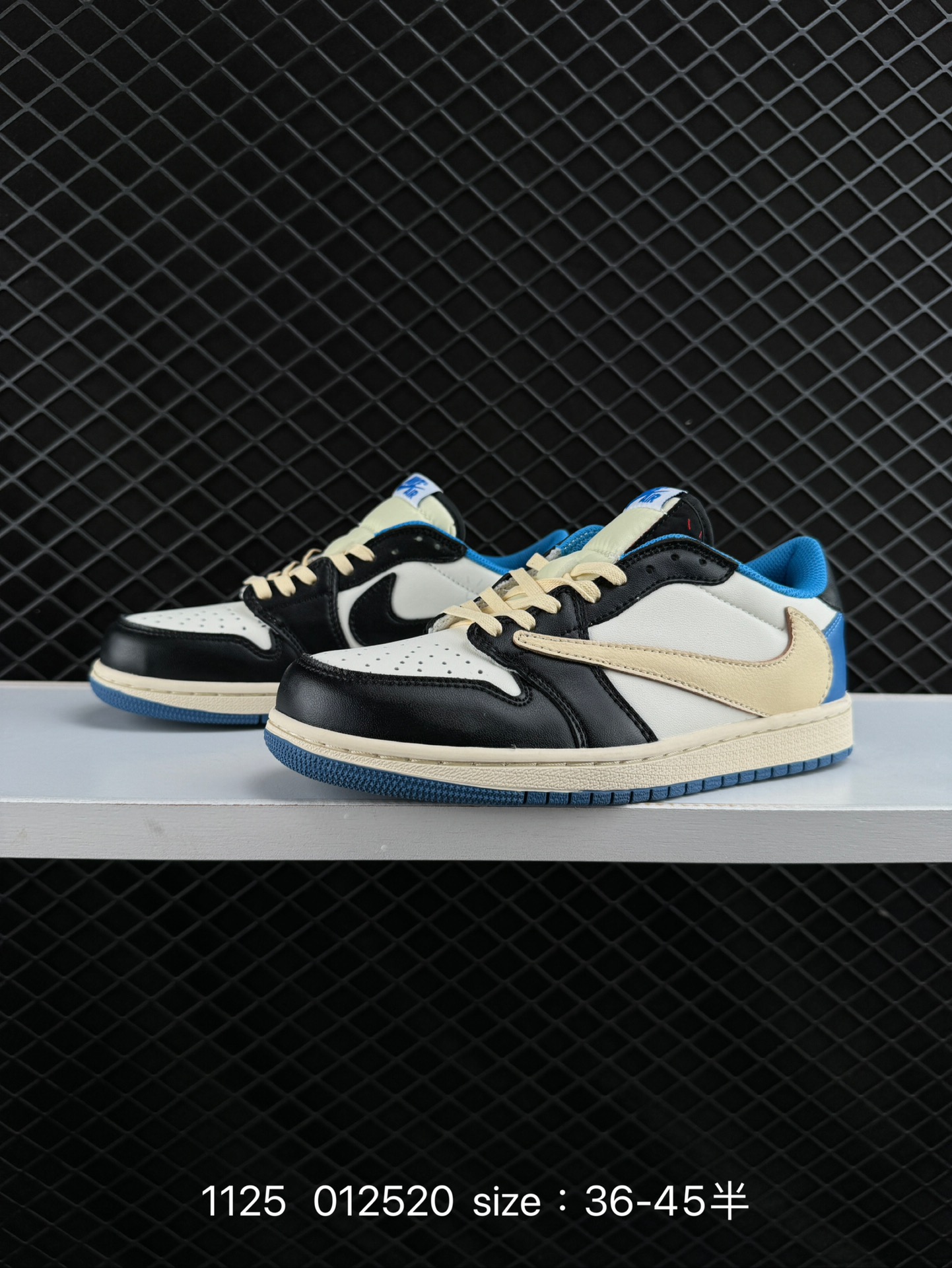 fragment design x Travis Scott x Nike Air Jordan 1 Low OG SP”Black/Green Toe“